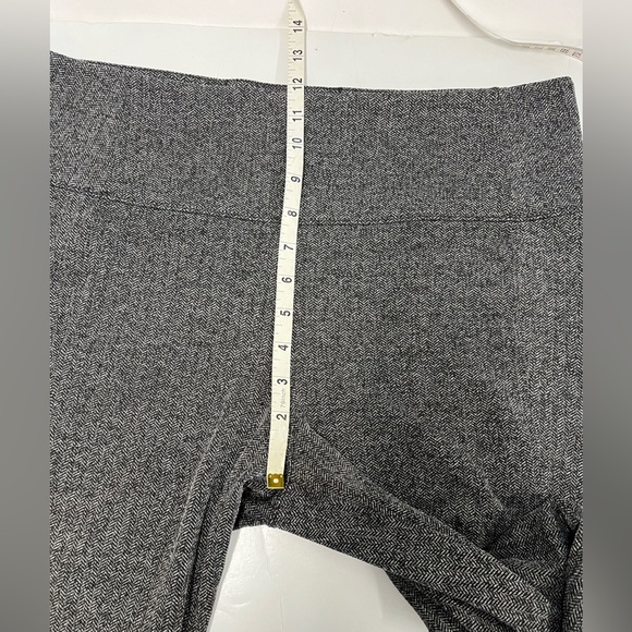 Athleta Gray Delaney Herringbone Pants Women’s Large Fitted Textured Leggings - Picture 6 of 16